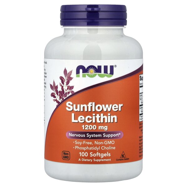 NOW Foods, Sonnenblumenlecithin, 1.200 mg, 100 Weichkapseln