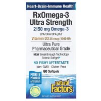 Natural Factors, RxOmega-3 Ultra Strength with Vitamin...