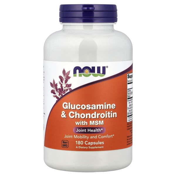 NOW Foods, Glucosamine & Chondroitin with MSM, Glucosamin und Chondroitin mit MSM, 180 vegetarische Kapseln