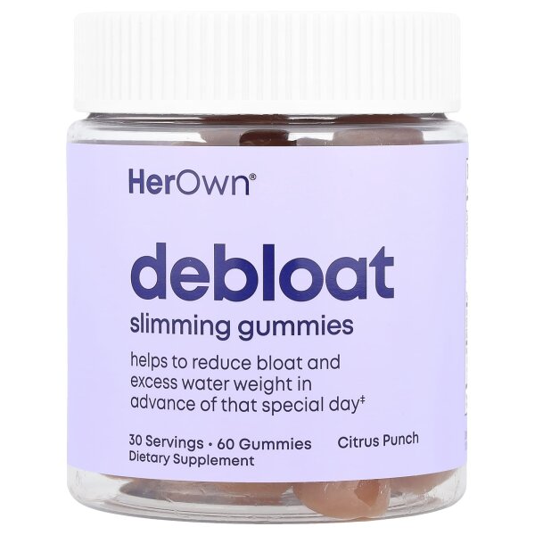 Her Own, Debloat Slimming Gummies, Fruchtgummis zum Abnehmen, Zitruspunsch, 60 Fruchtgummis