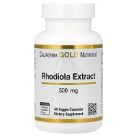 California Gold Nutrition, Rhodiola Extract, Rhodiola-Extrakt, 500 mg, 60 pflanzliche Kapseln