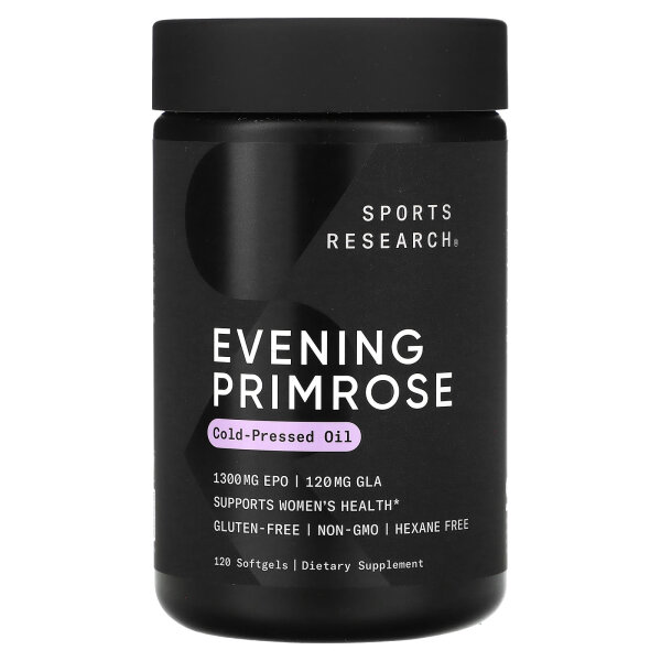 Sports Research, Nachtkerze, 1.300 mg, 120 Weichkapseln