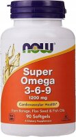 NOW Foods, Super Omega 3-6-9, 1.200 mg, 90 Weichkapseln