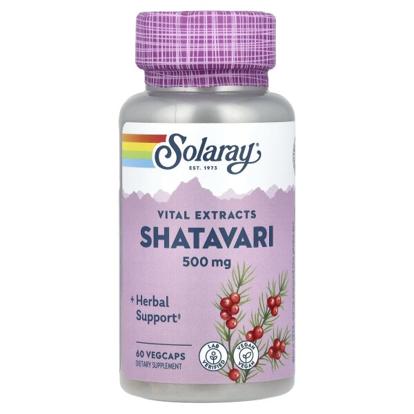 Solaray, Shatavari-Wurzelextrakt, 500 mg, 60 pflanzliche Kapseln