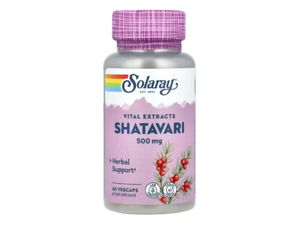 Solaray, Shatavari-Wurzelextrakt, 500 mg, 60 pflanzliche Kapseln
