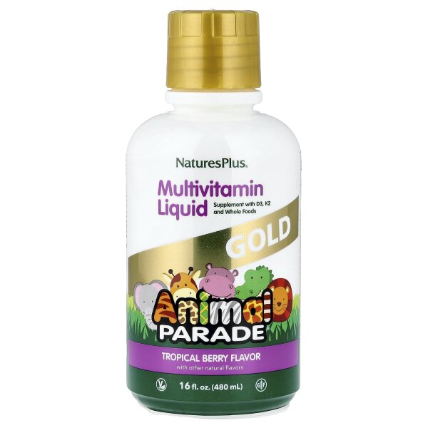 NaturesPlus, Childrens Animal Parade Gold Multivitamin flüssig, tropische Beere, 473,18 ml