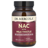 Dr. Mercola, NAC with Milk Thistle, NAC mit Mariendistel, 60 Kapseln