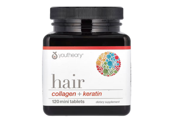 Youtheory, Haare, Kollagen + Keratin, 120 Mini-Tabletten