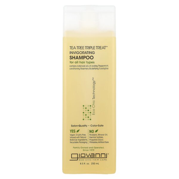 Giovanni, Tea Tree Triple Treat, Shampoo mit Teebaum, alle Haartypen, 250 ml
