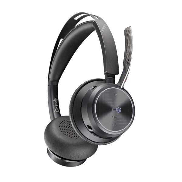 Poly Voyager Focus 2 UC BITTE LESEN USB-A Headset (Plantronics) - Bluetooth Dual-Ear (Stereo) Headset with Boom Mic - USB-A PC/Mac Compatible - Active Noise Canceling - Works with Teams (Certified), Zoom & more #1 #1