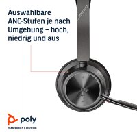 Poly Voyager Focus 2 UC BITTE LESEN USB-A Headset (Plantronics) - Bluetooth Dual-Ear (Stereo) Headset with Boom Mic - USB-A PC/Mac Compatible - Active Noise Canceling - Works with Teams (Certified), Zoom & more #1 #1