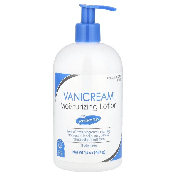 Vanicream, Feuchtigkeitsspendende Lotion, für empfindliche Haut, ohne Duftstoffe, 453 g