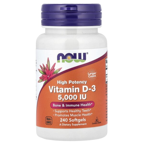 Now Foods, Vitamin D3 Depot, 5000 IU, 240 Weichkapseln