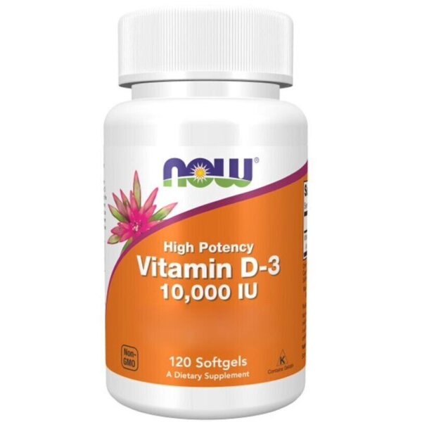 Now Foods, Vitamin D-3, Depot, 10000IU, 120 Weichkapseln