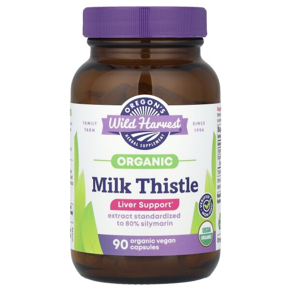 Oregons Wild Harvest, Mariendistel, 90 vegane Kapseln