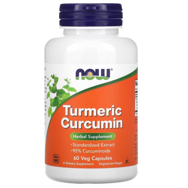 NOW Foods, Turmeric Curcumin, Kurkuma-Curcumin, 60 pflanzliche Kapseln (665 mg pro Kapsel)