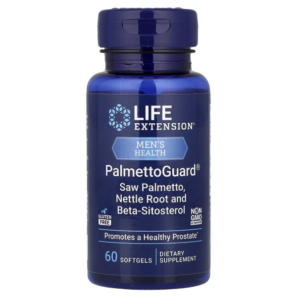 Life Extension, PalmettoGuard®, Sägepalmenbeere, Brennnesselwurzel und Beta-Sitosterol, 60 Weichkapseln