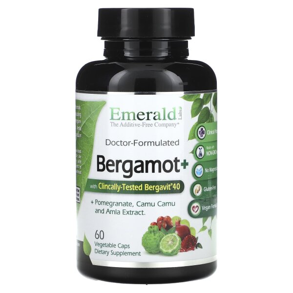 Emerald Laboratories, Bergamot+, Bergamotte, 60 pflanzliche Kapseln