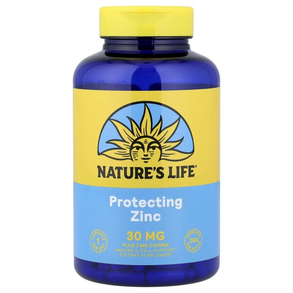 Natures Life, Zink, 30 mg, 250 vegetarische Kapseln