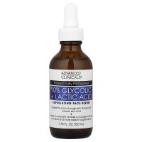 Advanced Clinicals, 10% Glycolic + Lactic Acid Serum,...