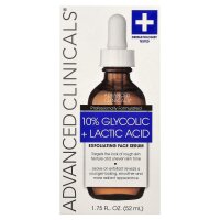 Advanced Clinicals, 10% Glycolic + Lactic Acid Serum,...