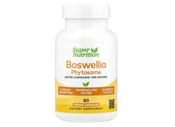 Super Nutrition, Boswellia Serrata Phytosome with Sunflower Lecithin, Indischer-Weihrauch-Phytosom mit Sonnenblumenlecithin, 250 mg, 60 pflanzliche Kapseln