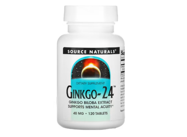 Source Naturals, Ginkgo-24, 40 mg, 120 Tabletten
