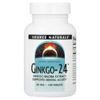 Source Naturals, Ginkgo-24, 40 mg, 120 Tabletten