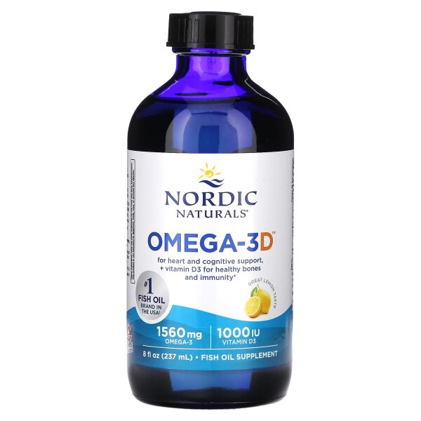 Nordic Naturals, Omega-3D, Zitrone, 8 fl oz (237 ml)