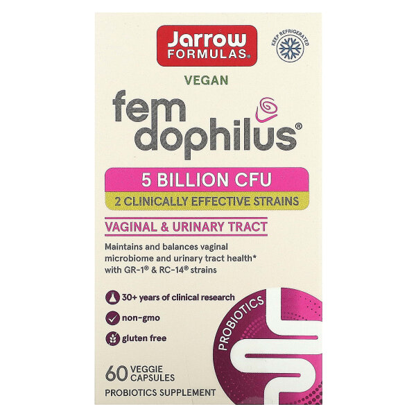 Jarrow Formulas, Fem Dophilus, Probiotika für Frauen, 5 Milliarde KBE, 60 pflanzliche Kapseln