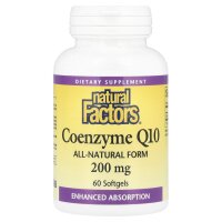 Natural Factors, Coenzyme Q10, CoQ10, 200 mg, 60...