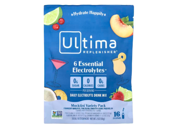 Ultima Replenisher, 6 Essential Electrolytes, tägliche Elektrolyt-Trinkmischung, Mocktini-Trinkmischung, 16 Stickpacks