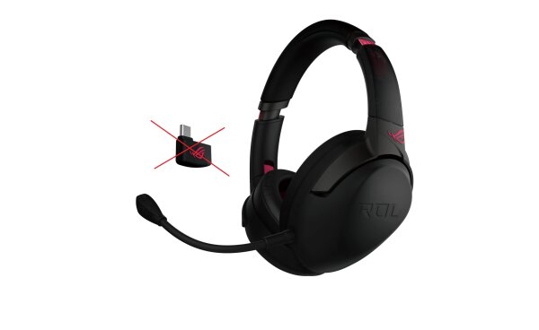 ASUS ROG Go 2.4 Electro Punk - OHNE DONGEL- 2,4 GHz kabelloses Gaming-Headset mit USB-C (tm) -Anschluss, KI-Mikrofon mit Geräuschunterdrückung, geringe Latenzen, kompatibel mit PC, Max, Nintendo Switch, PS4