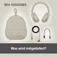 Sony WH-1000XM5 kabellose Bluetooth Noise-Cancelling Kopfhörer 30h Akku Silber