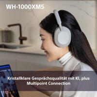 Sony WH-1000XM5 kabellose Bluetooth Noise-Cancelling Kopfhörer 30h Akku Silber