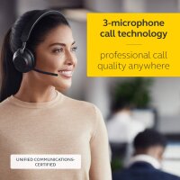 Jabra Evolve2 65 Wireless PC Headset with Charging Stand Noise Cancelling UC Certified Mono Headphones With Long-Lasting Battery – USB-A Bluetooth Adapter – Black #1