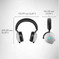 Alienware Tri-Mode Wireless Gaming Headset AW920H (Lunar Light), White, 17.4 cm #1