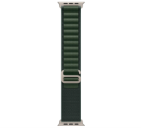 Original Apple Watch Band Alpine Loop, 49mm (Größe L) Uhrenarmband in Dunkelgrün, CO₂ neutral, Hochfeste Garne, Titan G-Haken