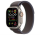 Apple Watch Band Trail Loop 49mm Smartwatch-Armband in Blau/Schwarz, S/M, ultradünn, leicht, weich, elastisch, CO₂ neutral, recyceltes Material