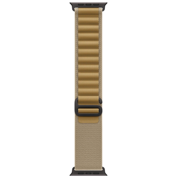 Apple Watch Band - Alpine Loop - 49 mm - Mandel - Medium, CO2-neutral, Robust, Mit recycelten Materialien
