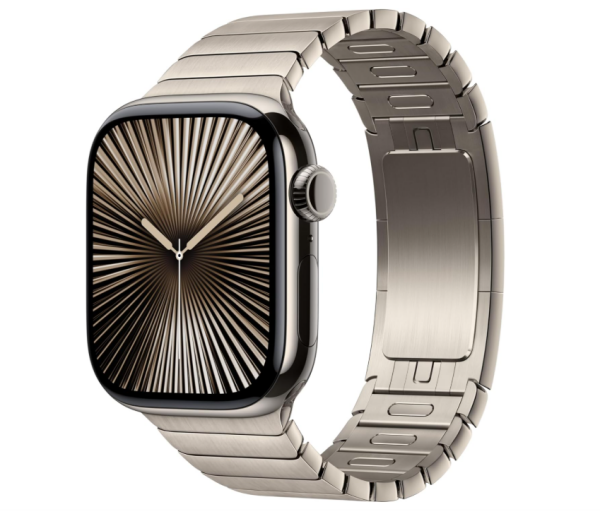 Apple Uhrenarmband - Gliederarmband 42mm, Edelstahl-Legierung, Naturfarben, für meisten Handgelenke