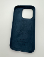 Apple iPhone 15 Pro Silikon Schutzhülle mit MagSafe Winterblau, hoher Schutz