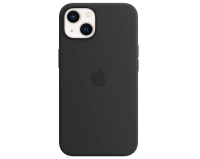 Apple iPhone 13 Silikon Case mit MagSafe Mitternacht Farbe, Schwarz